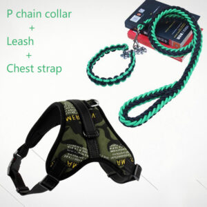 Harness Leash and Neck Collar Full Set – Green