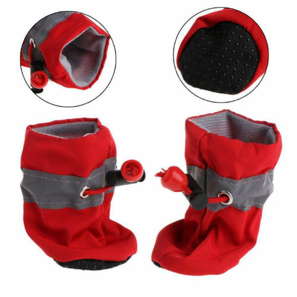 pet shoes waterproof-red