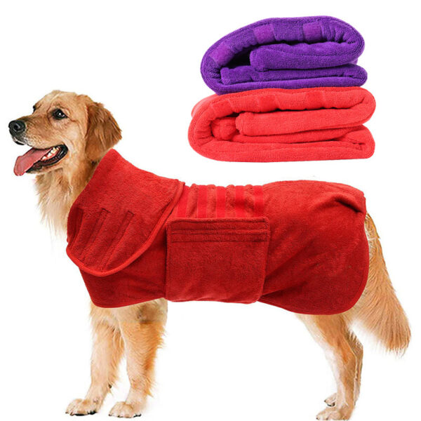 Pet Bathrobe Super Absorption Dog Towel