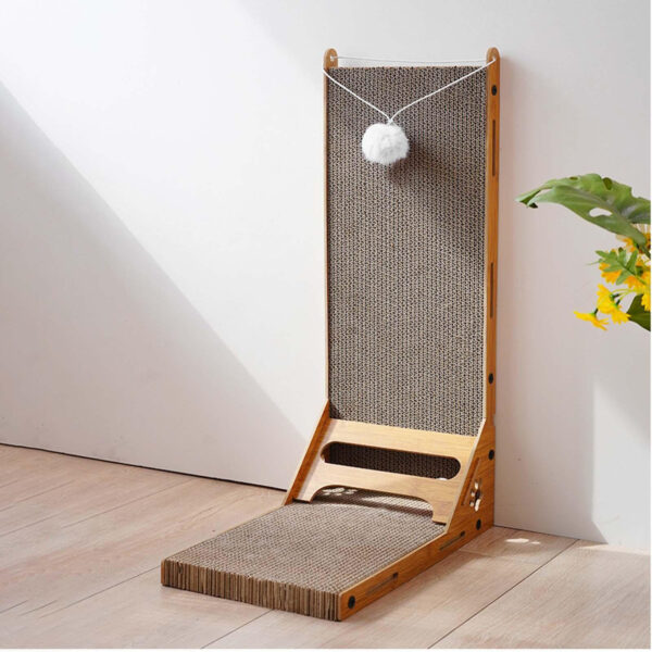 Corrugated Paper Cat Scratcher Adjustable Wall Pad and Scratch Board